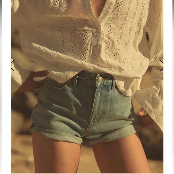 Madewell high rise denim shorts raw edge size 30 - Picture 2 of 14